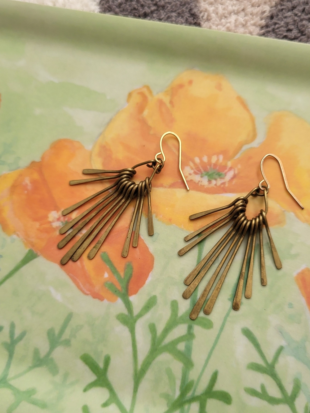 Goldtone Statement Chandelier Earrings